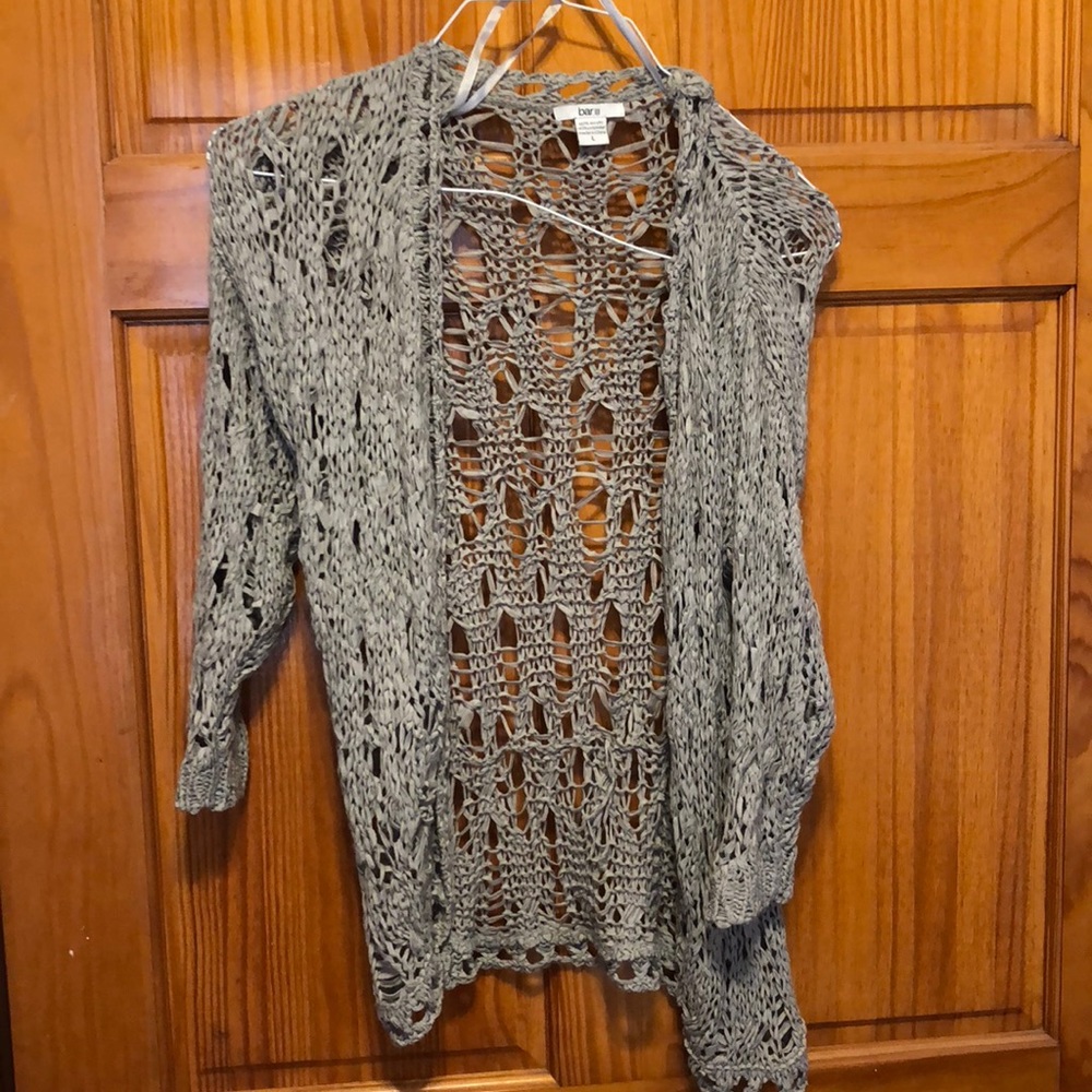 Bar III knit grey cardigan